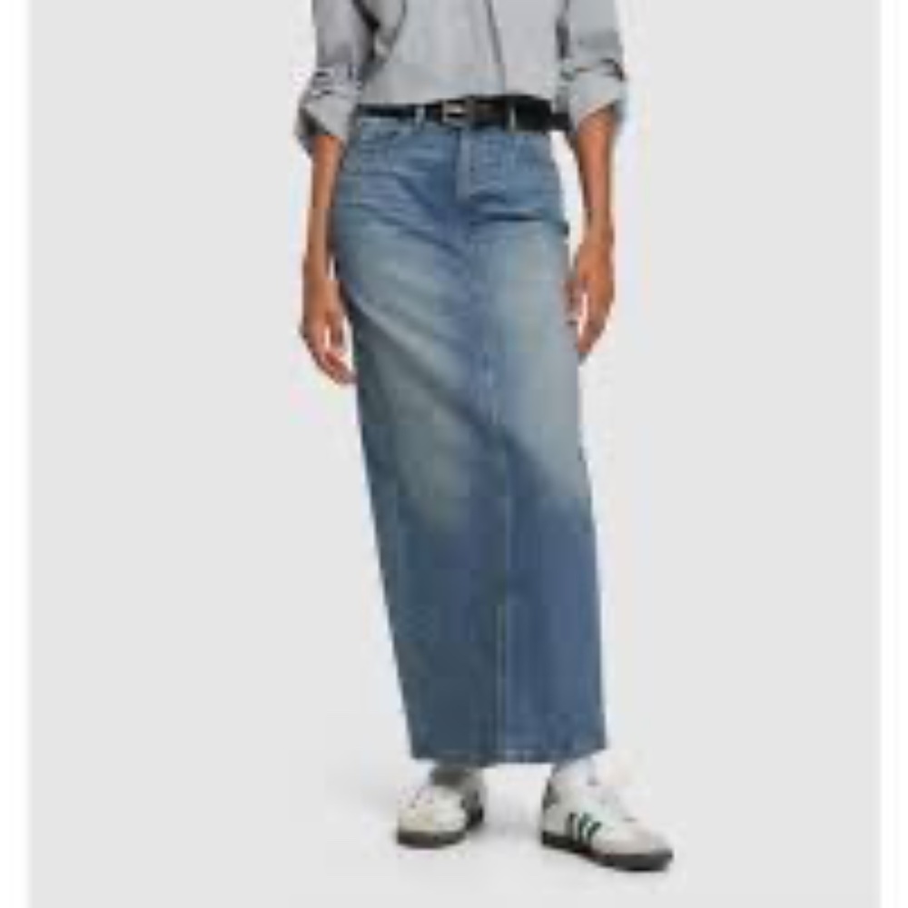 Reformation Jean midi skirt